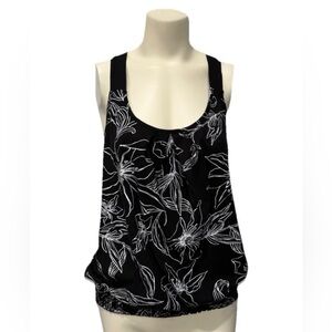 Rip Curl Black Floral Racerback Tank Top Women’s Medium
